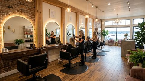 Illustration of Hair Expressions, beauty salon in Newport, OR